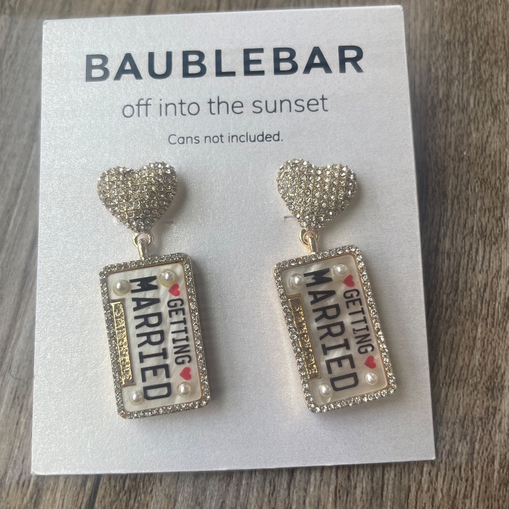 Baublebar "GETTING MARRIED" Off into the Sunset Dangle Earrings